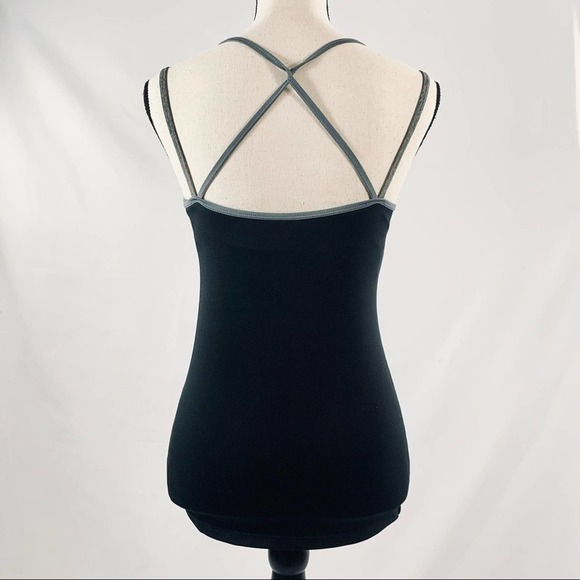 CHAMPION Fitted Athletic Tank Black Workout Running Gym Fitted - Picture 2 of 5